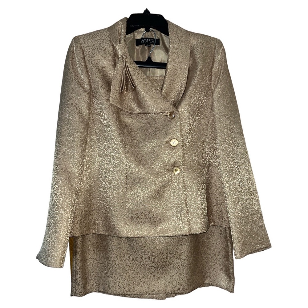 Kasper Gold Textured Dress Suit